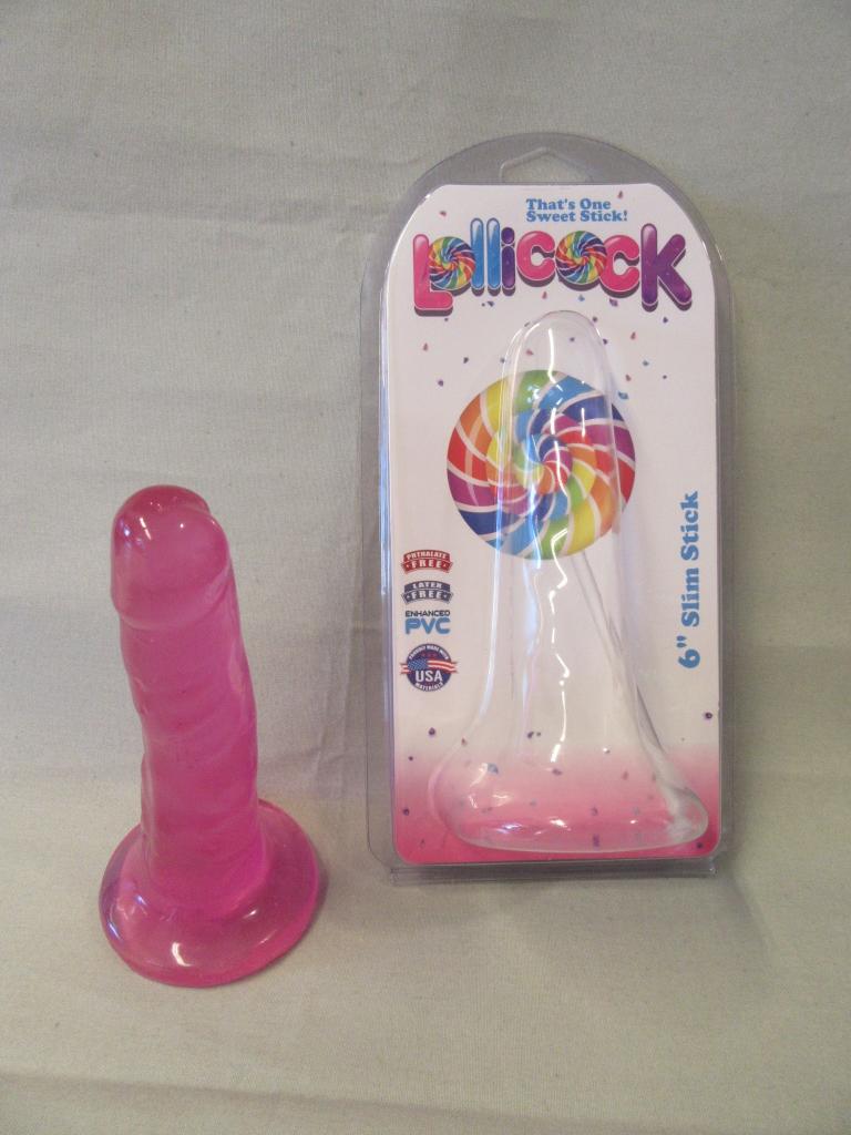 Plaatje van Lollicock - Lollicock - Dildo Slim Stick - Cherry Ice - 15.2 cm